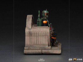 Boba Fett on Throne Star Wars The Mandalorian Deluxe Art 1/10 Scale Statue by Iron Studios