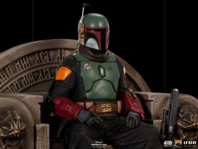 Boba Fett on Throne Star Wars The Mandalorian Deluxe Art 1/10 Scale Statue by Iron Studios