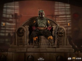 Boba Fett on Throne Star Wars The Mandalorian Deluxe Art 1/10 Scale Statue by Iron Studios