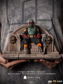 Boba Fett on Throne Star Wars The Mandalorian Deluxe Art 1/10 Scale Statue by Iron Studios