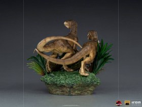 Just The Two Raptors Jurassic Park Deluxe Art 1/10 Scale Statue by Iron Studios