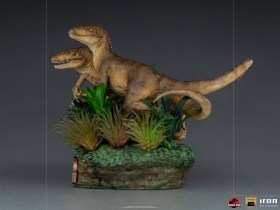 Just The Two Raptors Jurassic Park Deluxe Art 1/10 Scale Statue by Iron Studios