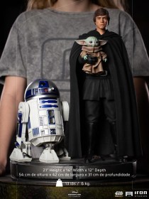 Luke Skywalker, R2-D2 & Grogu Star Wars The Mandalorian Legacy Replica 1/4 Statue by Iron Studios
