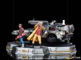 DeLorean Full Set Deluxe Back to the Future II Art 1/10 Scale Statues by Iron Studios