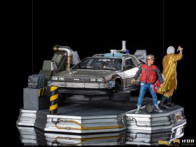 DeLorean Full Set Deluxe Back to the Future II Art 1/10 Scale Statues by Iron Studios