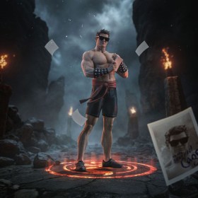 Johnny Cage Mortal Kombat Art 1/10 Scale Statue by Iron Studios