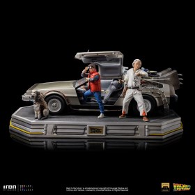 DeLorean Full Set Back to the Future Art 1/10 Scale Statue by Iron Studios