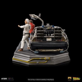 DeLorean Full Set Back to the Future Art 1/10 Scale Statue by Iron Studios