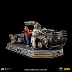 DeLorean Full Set Back to the Future Art 1/10 Scale Statue by Iron Studios