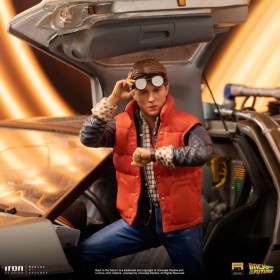 DeLorean Full Set Back to the Future Art 1/10 Scale Statue by Iron Studios