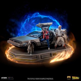 DeLorean Full Set Back to the Future Art 1/10 Scale Statue by Iron Studios