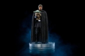 Luke Skywalker and Grogu Star Wars The Mandalorian Art 1/10 Scale Statue by Iron Studios