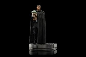 Luke Skywalker and Grogu Star Wars The Mandalorian Art 1/10 Scale Statue by Iron Studios