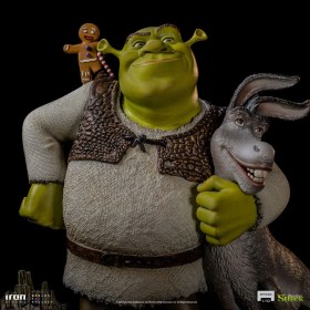 Shrek, Donkey and The Gingerbread Man Shrek Deluxe Art 1/10 Scale Statue by Iron Studios