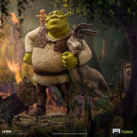 Shrek, Donkey and The Gingerbread Man Shrek Deluxe Art 1/10 Scale Statue by Iron Studios