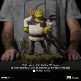 Shrek, Donkey and The Gingerbread Man Shrek Deluxe Art 1/10 Scale Statue by Iron Studios