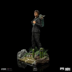 Luke Skywalker & Grogu Training Star Wars Book of Boba Fett Art 1/10 Scale Statue by Iron Studios