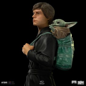 Luke Skywalker & Grogu Training Star Wars Book of Boba Fett Art 1/10 Scale Statue by Iron Studios