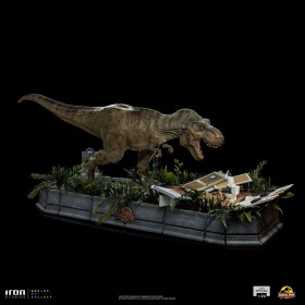 T-Rex attacks Donald Gennaro Jurassic Park Demi Art 1/20 Scale Statue by Iron Studios