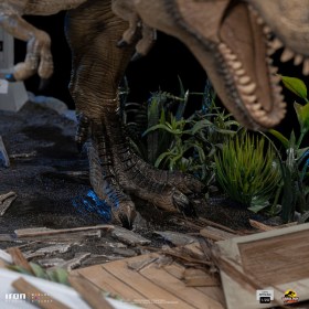 T-Rex attacks Donald Gennaro Jurassic Park Demi Art 1/20 Scale Statue by Iron Studios
