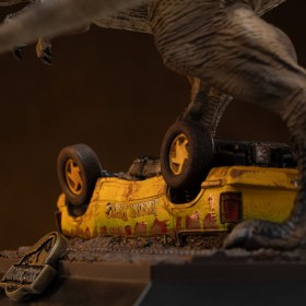 T-Rex Attack Jurassic Park Icons Statue by Iron Studios