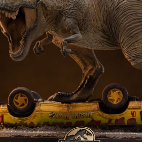 T-Rex Attack Jurassic Park Icons Statue by Iron Studios