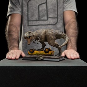 T-Rex Attack Jurassic Park Icons Statue by Iron Studios