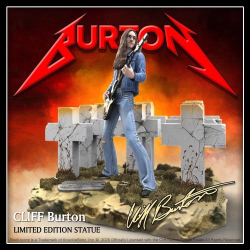 Cliff Burton III Metallica Rock Iconz Figure by Knucklebonz