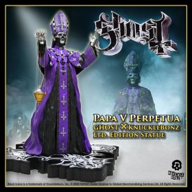 Papa V Perpetua Purple Robes Ghost Rock Iconz Statue by Knucklebonz