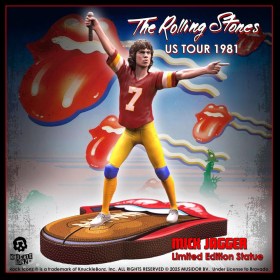 Mick Jagger US Tour 1981 (Burgundy Jersey) Rolling Stones Rock Iconz Statue by Knucklebonz