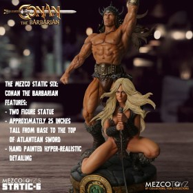 Conan the Barbarian (1982) Conan Static-6 PVC 1/6 Statue by Mezco Toys