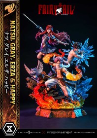 Natsu, Gray, Erza, Happy Deluxe Version Fairy Tail PVC 1/7 Statue by Prime 1 Studio