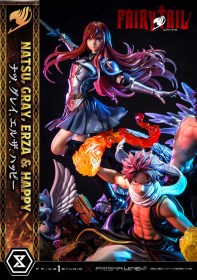 Natsu, Gray, Erza, Happy Deluxe Version Fairy Tail PVC 1/7 Statue by Prime 1 Studio