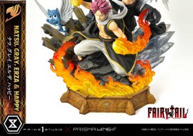 Natsu, Gray, Erza, Happy Deluxe Version Fairy Tail PVC 1/7 Statue by Prime 1 Studio