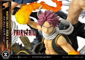 Natsu, Gray, Erza, Happy Deluxe Version Fairy Tail PVC 1/7 Statue by Prime 1 Studio