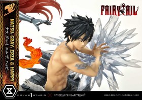 Natsu, Gray, Erza, Happy Deluxe Version Fairy Tail PVC 1/7 Statue by Prime 1 Studio