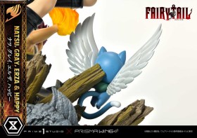 Natsu, Gray, Erza, Happy Deluxe Version Fairy Tail PVC 1/7 Statue by Prime 1 Studio