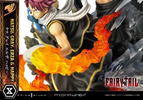 Natsu, Gray, Erza, Happy Deluxe Version Fairy Tail PVC 1/7 Statue by Prime 1 Studio