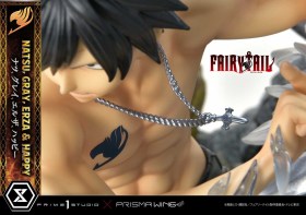 Natsu, Gray, Erza, Happy Deluxe Version Fairy Tail PVC 1/7 Statue by Prime 1 Studio