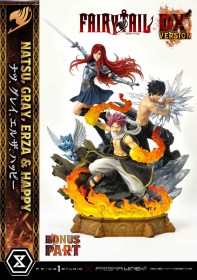 Natsu, Gray, Erza, Happy Deluxe Bonus Version Fairy Tail PVC 1/7 Statue by Prime 1 Studio