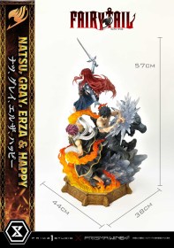 Natsu, Gray, Erza, Happy Deluxe Bonus Version Fairy Tail PVC 1/7 Statue by Prime 1 Studio