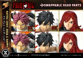 Natsu, Gray, Erza, Happy Deluxe Bonus Version Fairy Tail PVC 1/7 Statue by Prime 1 Studio