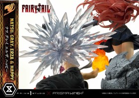 Natsu, Gray, Erza, Happy Deluxe Bonus Version Fairy Tail PVC 1/7 Statue by Prime 1 Studio