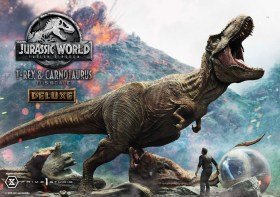 T-Rex & Carnotaurus Deluxe Version Jurassic World Fallen Kingdom 1/15 Statue by Prime 1 Studio