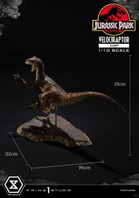 Velociraptor Jump Jurassic Park Prime Collectibles 1/10 Statue by Prime 1 Studio