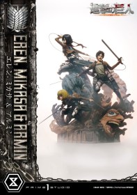 Eren, Mikasa, & Armin Attack on Titan Ultimate Premium Masterline Statue by Prime 1 Studio