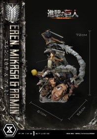 Eren, Mikasa, & Armin Attack on Titan Ultimate Premium Masterline Statue by Prime 1 Studio