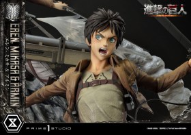 Eren, Mikasa, & Armin Attack on Titan Ultimate Premium Masterline Statue by Prime 1 Studio