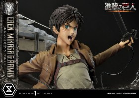 Eren, Mikasa, & Armin Attack on Titan Ultimate Premium Masterline Statue by Prime 1 Studio