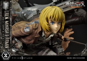 Eren, Mikasa, & Armin Attack on Titan Ultimate Premium Masterline Statue by Prime 1 Studio